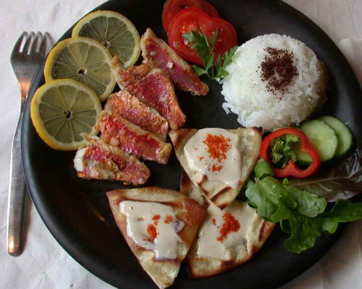 Red mullet with lemon
